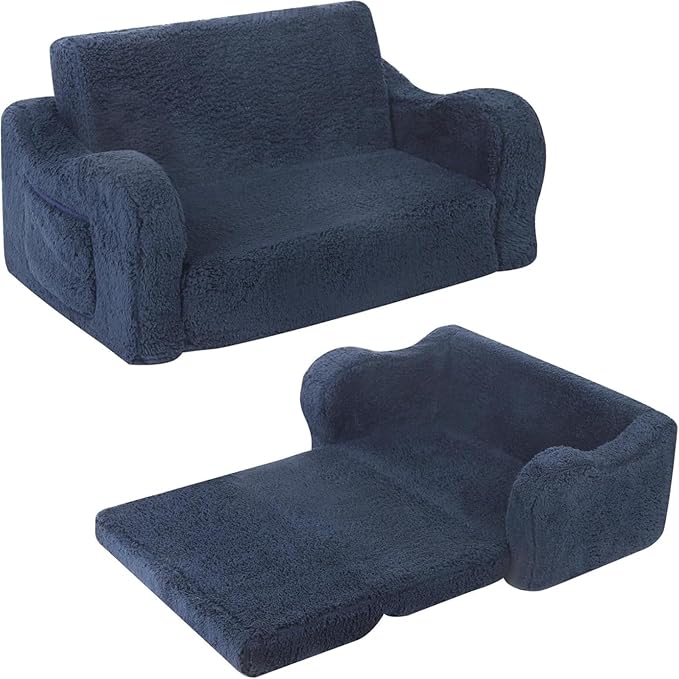 MOMCAYWEX Kids Sofa, 2-in-1 Flip-Out Foam Couch by MOMCAYWEX