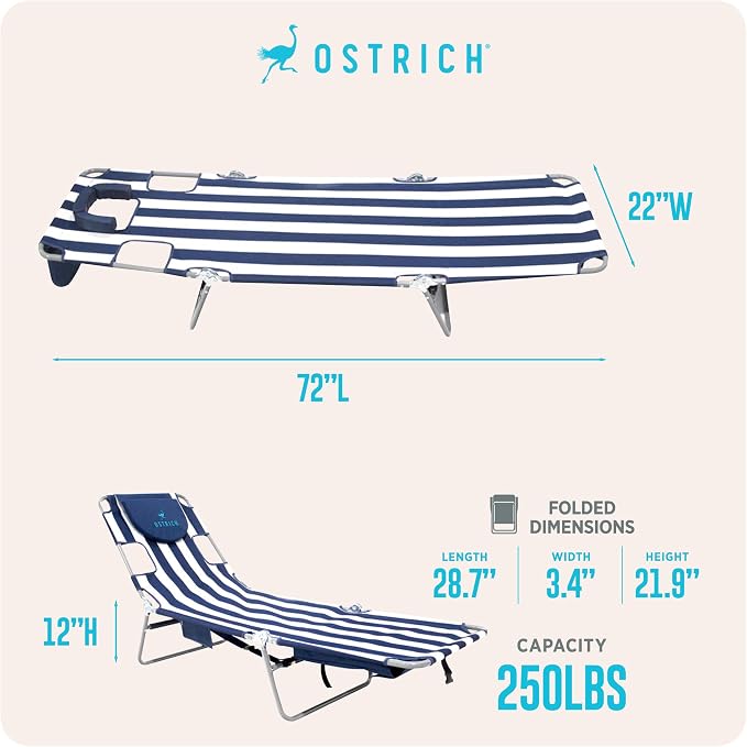 Ostrich the Backpack Chaise Lounge, Folding & Reclining Outdoor Beach Chaise - Image 3