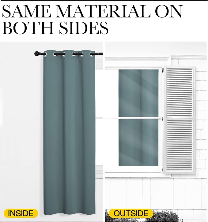 NICETOWN Modern Blackout Curtains Noise Reducing, 2 Panels, W55 x L102 -Inch - Image 6