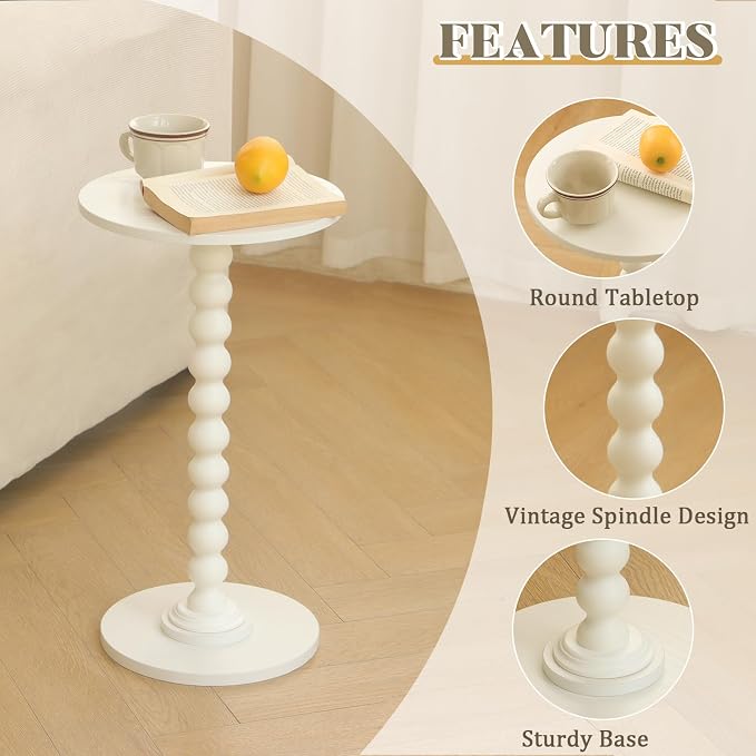 Fultyle Round Side Table, Small Drink Table - Image 5
