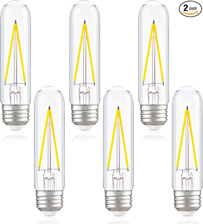Dimmable E26 T30 T10 LED Bulb Long Tube Light Bulb 4W, Type T Tubular Light by PADMOLUDAZ