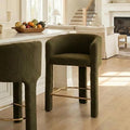 HNY Modern Counter Height Bar Stools, 26”H Barrel Counter Stools by HNY