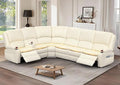 Yolsali Manual Reclining Sectional Sofa Set, 6 Seats Soft Leather Recliner by SavortheHappyMoments