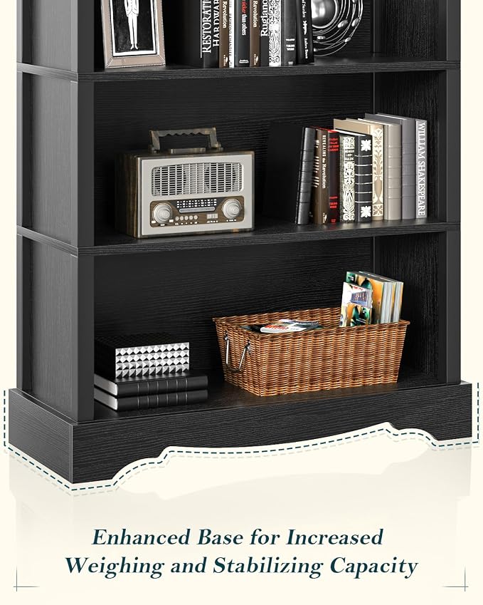 TVU 5-Tier Wooden Bookshelf, 31.5" W x 65" H ×9.9" D Bookshelf - Image 9