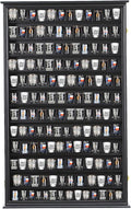 Shot Glass Storage Display Case Large Solid Wood Cabinet Rack Holder Wall by SNAIL