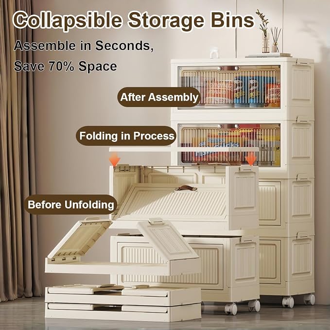 5-Tier Foldable Storage Cabinet - Image 4