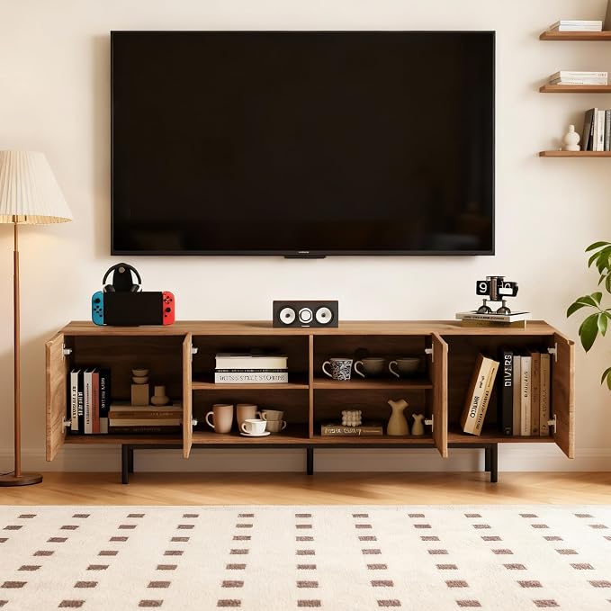70.87" Mid-Century Modern TV Stand, Entertainment Center - Image 5