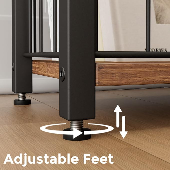Homleke Narrow Side Table with Magazine Holder, Skinny End Table Perfect - Image 9