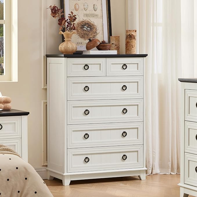 Joaxswe Farmhouse 6 Drawer Dresser - Image 4