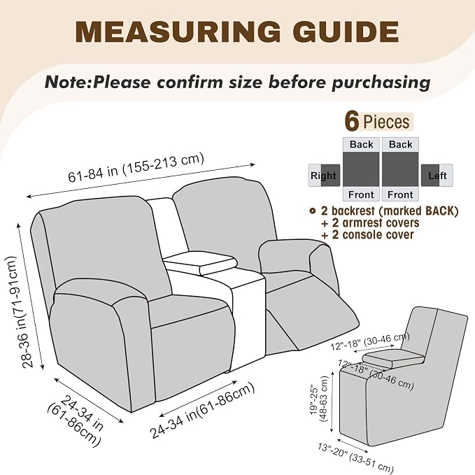 Gennia Waterproof Recliner Loveseat Cover - Image 4