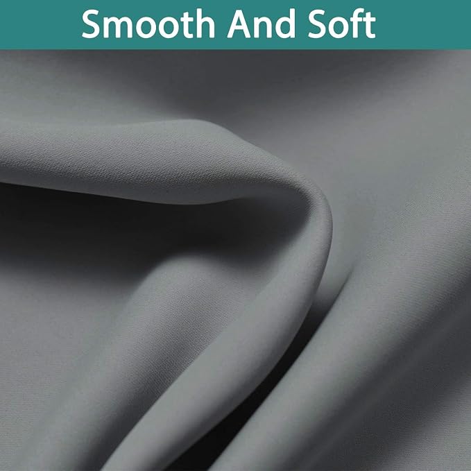 Yakamok 100% Blackout Curtains 84 Inches Long, 2 Thick Layers Heat and Full - Image 7