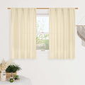 LAMIT Beige Linen Curtains for Windows 2 Panels Set, 48 Inch Linen Textured by LAMIT