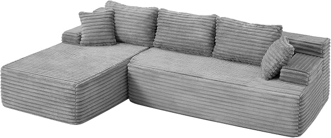 Hobestluk Modular Sectional Sofa Couches L-Shape Couch 3 Seat Modular Sofa - Image 8