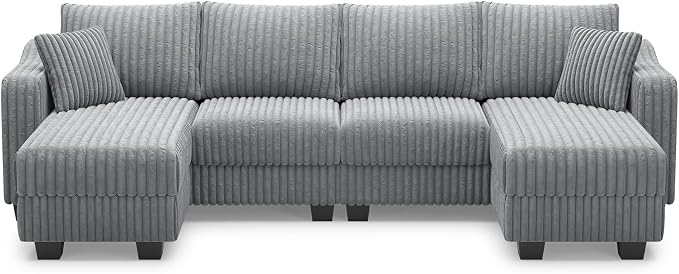 Belffin U Shaped Couch with Reversible Chaises Sectional Couches - Image 9