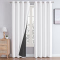 ChrisDowa White 100% Blackout Curtains 108 inch Long by ChrisDowa