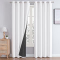 ChrisDowa White 100% Blackout Curtains 120 inch Long by ChrisDowa