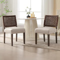 LZAREAL Farmhouse Dining Chairs Set of 2 Linen Fabric Upholstered Accent Side by LZAREALBetterRoomForRealLiving