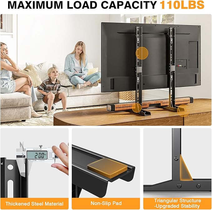 TAVR Universal Table Top TV Stand Mount, TV Legs - Image 2