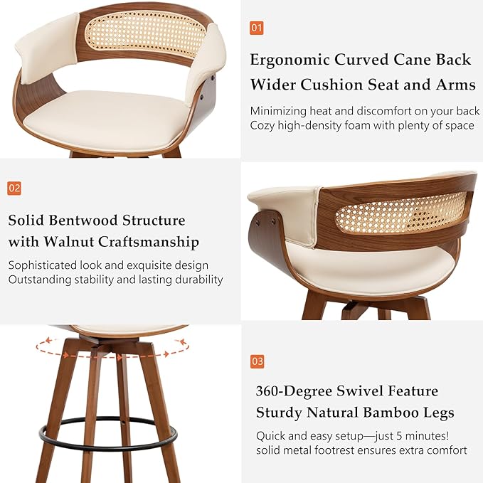 Counter Height Bar Stools Set of 4 - Image 3