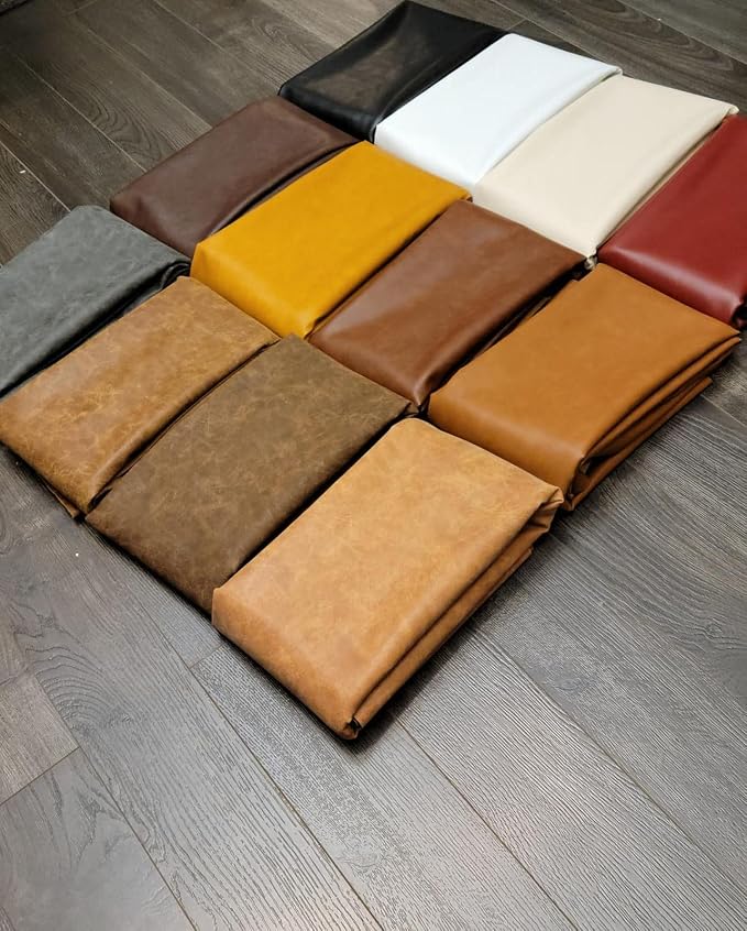 Black Lambtouch 0.8 mm Soft Faux Vegan PU Leather by The Yard Synthetic - Image 7