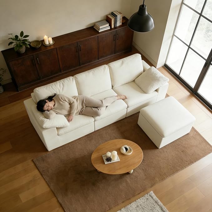 ANONER 110" Cloud Sectional Couches - Image 3