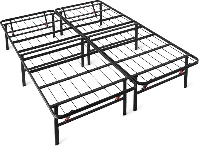 Amazon Basics Bed Frame with Storage, Foldable Metal Platform, Sturdy Steel - Image 6
