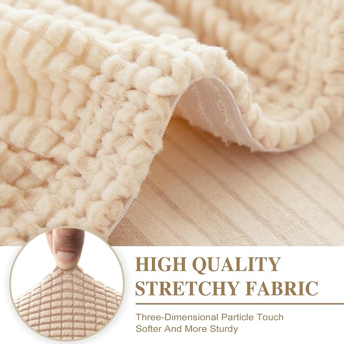 Couch Cushion Covers for Sectional Sofa L Shape Washable Separate Seat Chaise - Image 4