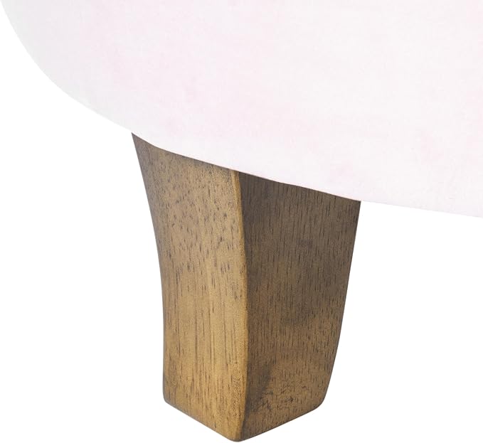 Homepop Home Decor | Upholstered Round Velvet Tufted Foot Rest Ottoman | Ottoman - Image 10