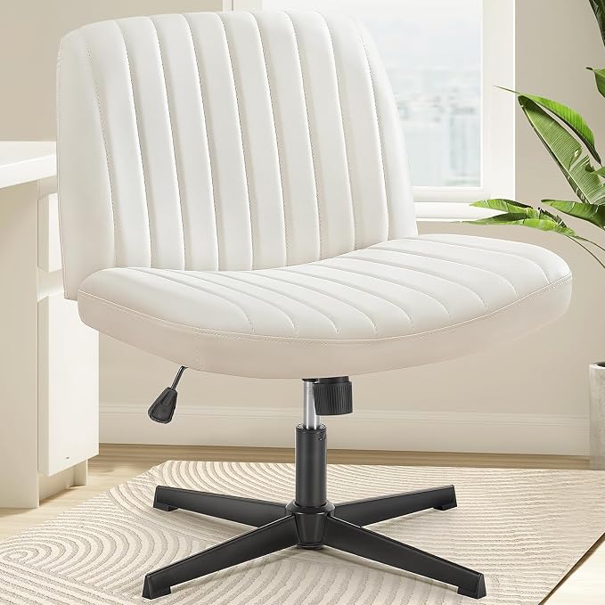 OLIXIS Criss Cross Legged Chairs Armless No Wheels Wide Seat Height Adjustable by OLIXIS