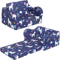 MOMCAYWEX Kids Sofa, 2-in-1 Flip-Out Foam Couch, Foldable Soft Play Lounge Chair by MOMCAYWEX