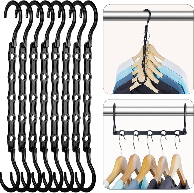HOUSE DAY Space Saving Hangers, 8 Pack, Collapsible Closet Organizer, Smart by HOUSEDAY