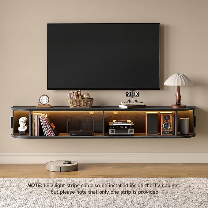 63" Floating TV Stand with Power Outlet - Image 9