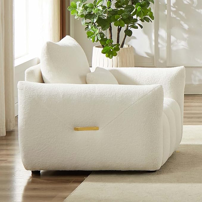 Antetek 35" Modern Accent Single Sofa Chair, Comfy Deep Seat Teddy Living Room - Image 9