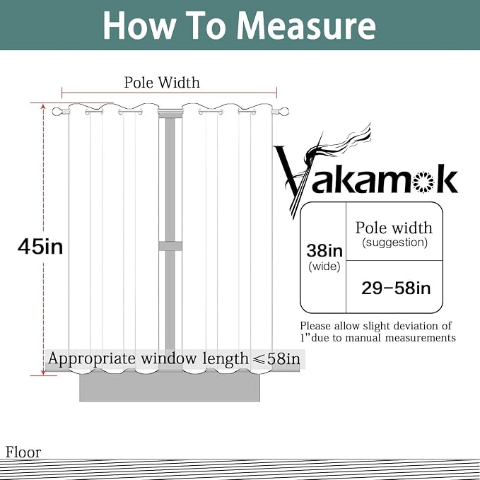 Yakamok Light Blocking Window Blackout Curtains Thermal Insulated Room - Image 7
