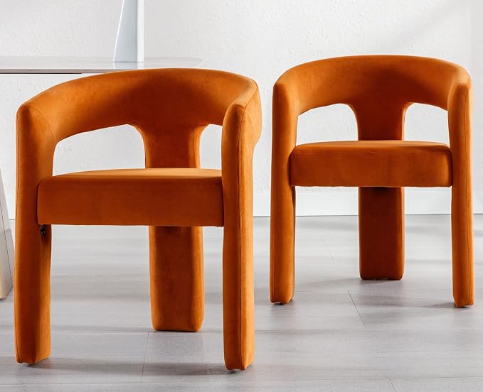 VESCASA Velvet Barrel Dining Chair - Image 2