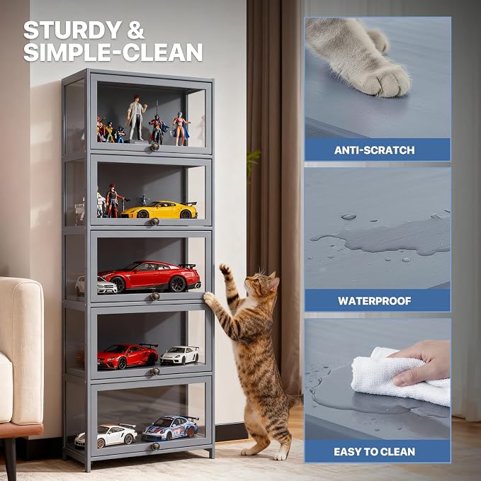 Magshion Display Cabinet, 5-Tier Curio Cabinet - Image 6