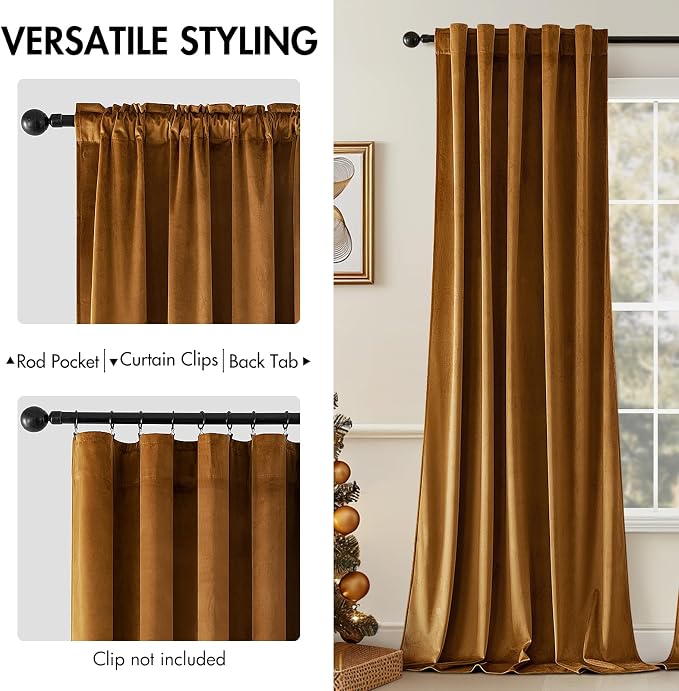 MIULEE Velvet Curtains 63 inches - Image 2