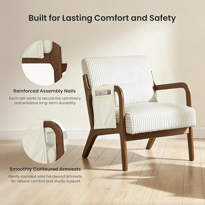 DUMOS Accent Chairs Set of 2, Mid Century Modern Accent Chair - Image 6