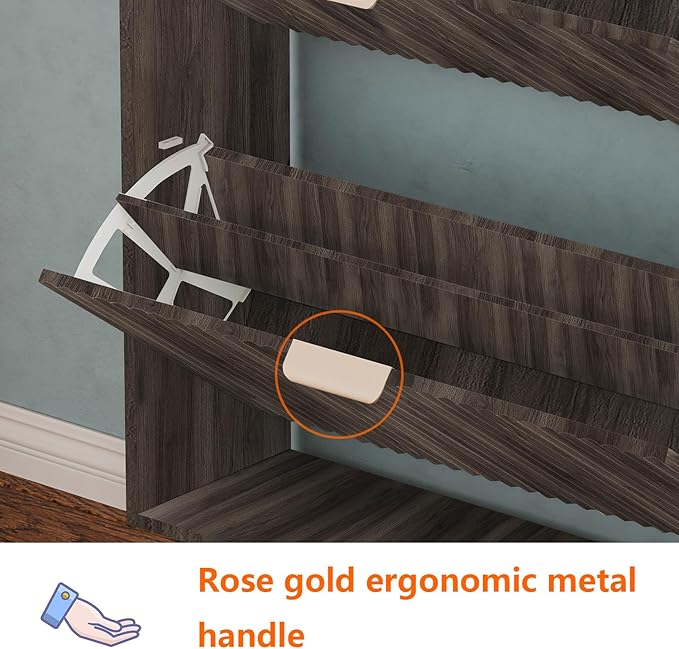 Shoe Cabinet Storage, Modern Freestanding Organizer - Image 6