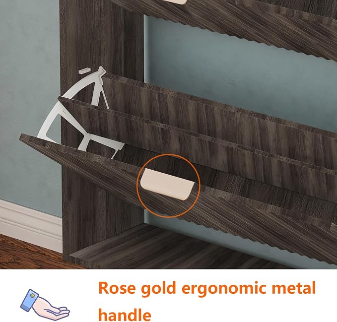 Shoe Cabinet Storage, Modern Freestanding Organizer - Image 5