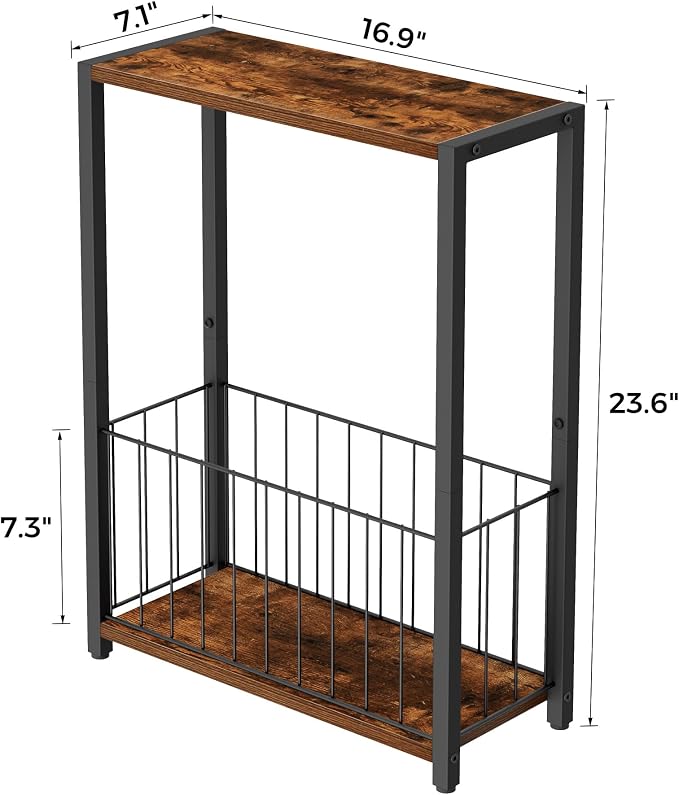 Homleke Narrow Side Tables Set of 2 - Image 6