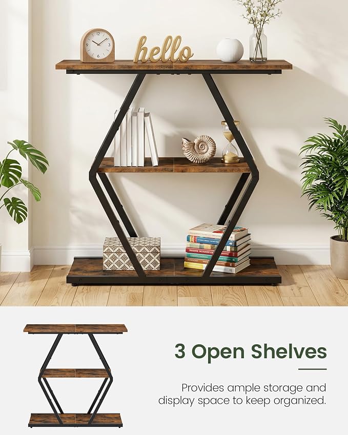 CHOEZON 3-Tier Console Table, Entryway Table, Sofa Table - Image 7