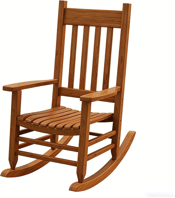 Oversized Outdoor Wooden Rocking Chair by Unknown
