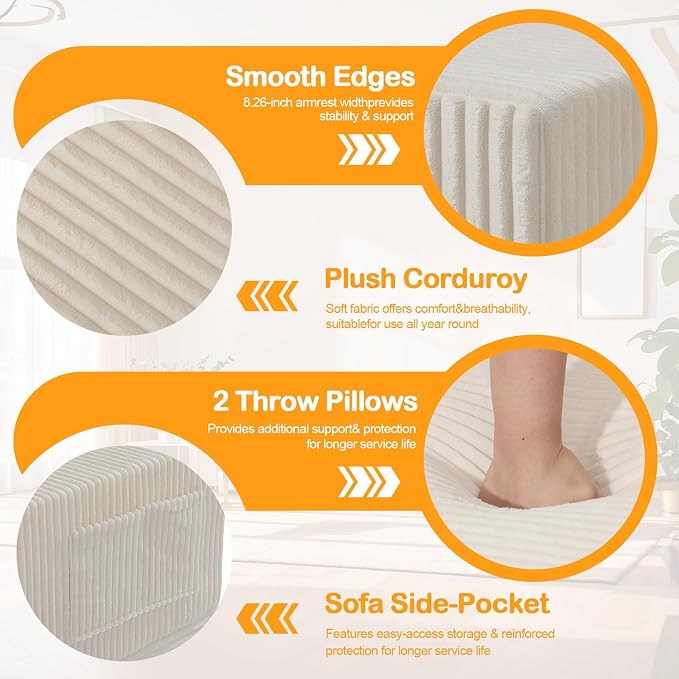 Erament Convertible Futon Sofa Bed Couch, Compression Boneless Floor Couch Sofa - Image 4