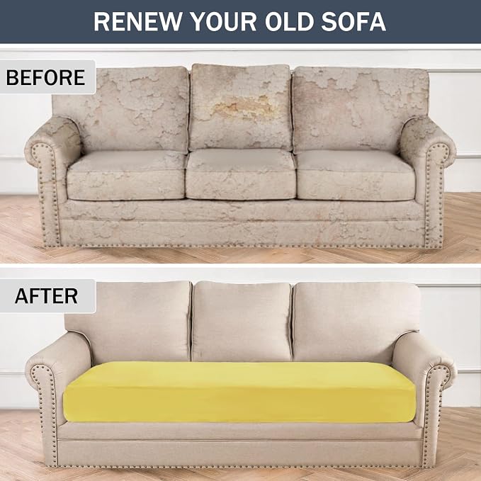 CONRUSER Stretch Cushion Cover, Soft Velvet Plush Cushion Slipcovers Loveseat - Image 6