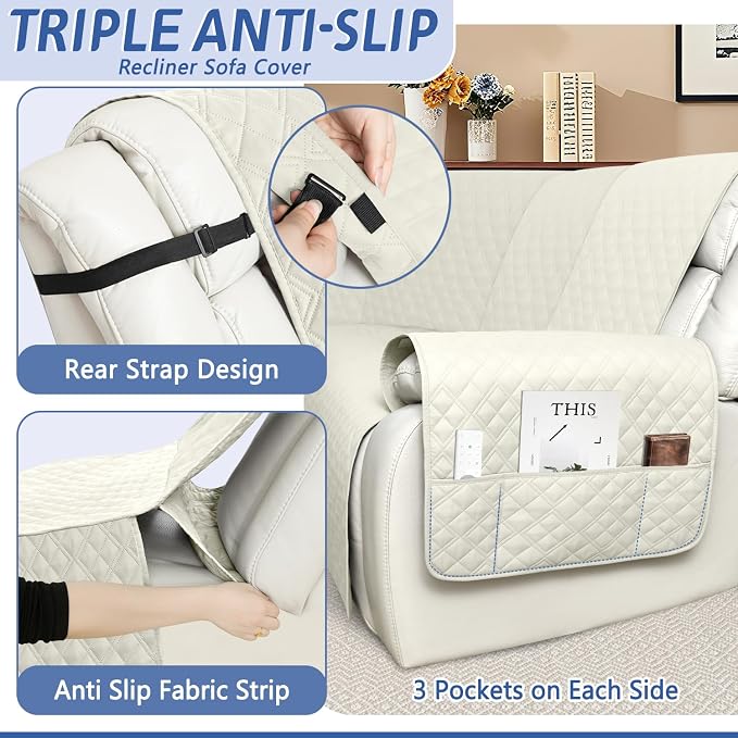 Arfntevss Recliner Sectional Couch Covers 1OO% Waterproof L Shape Sofa Cover - Image 4