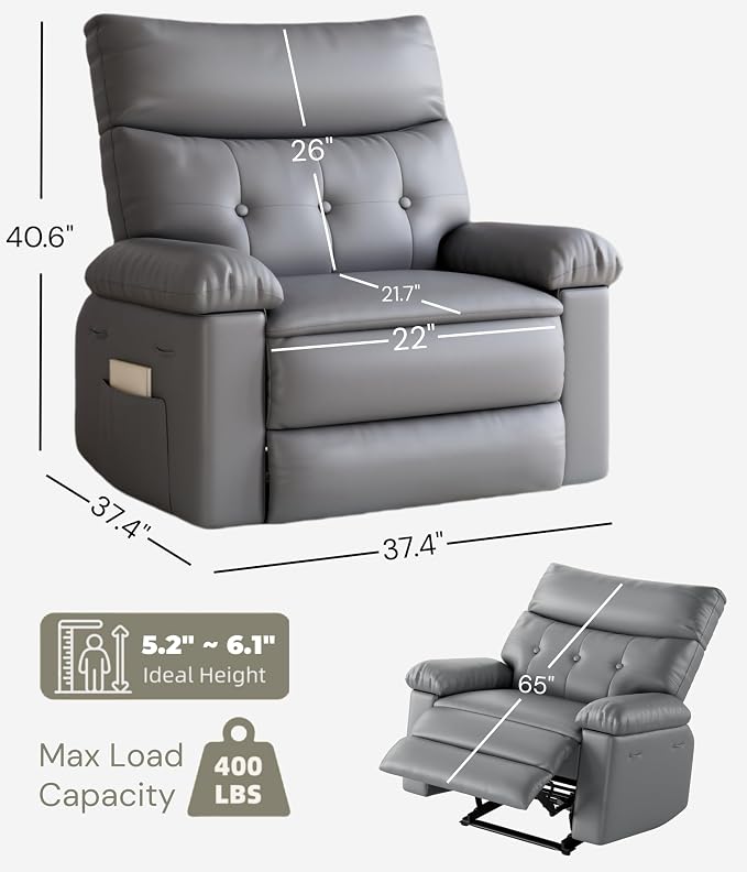 GarveeHome Oversized Recliner Chair - Image 2