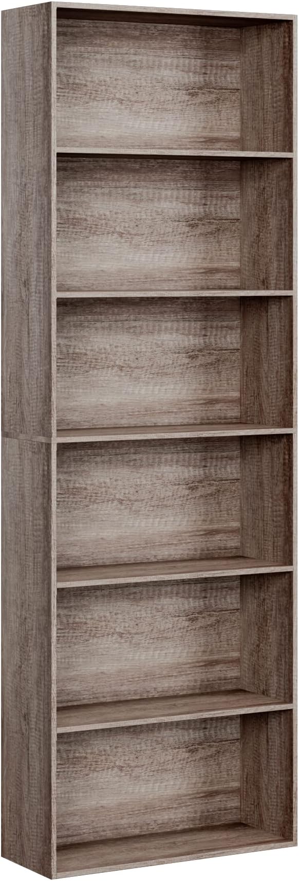 FOTOSOK 6-Tier Open Bookcase and Bookshelf, Freestanding Display Storage - Image 7