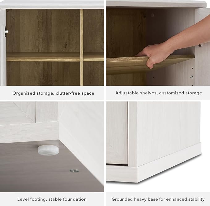mopio Blake Tall Display Cabinet, Kitchen Buffet Pantry Cupboard, Trophy - Image 4