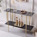 LumFurn Glass Console Table for Living Room, Foyer & Entrance, 2-Tiers by LumFurn